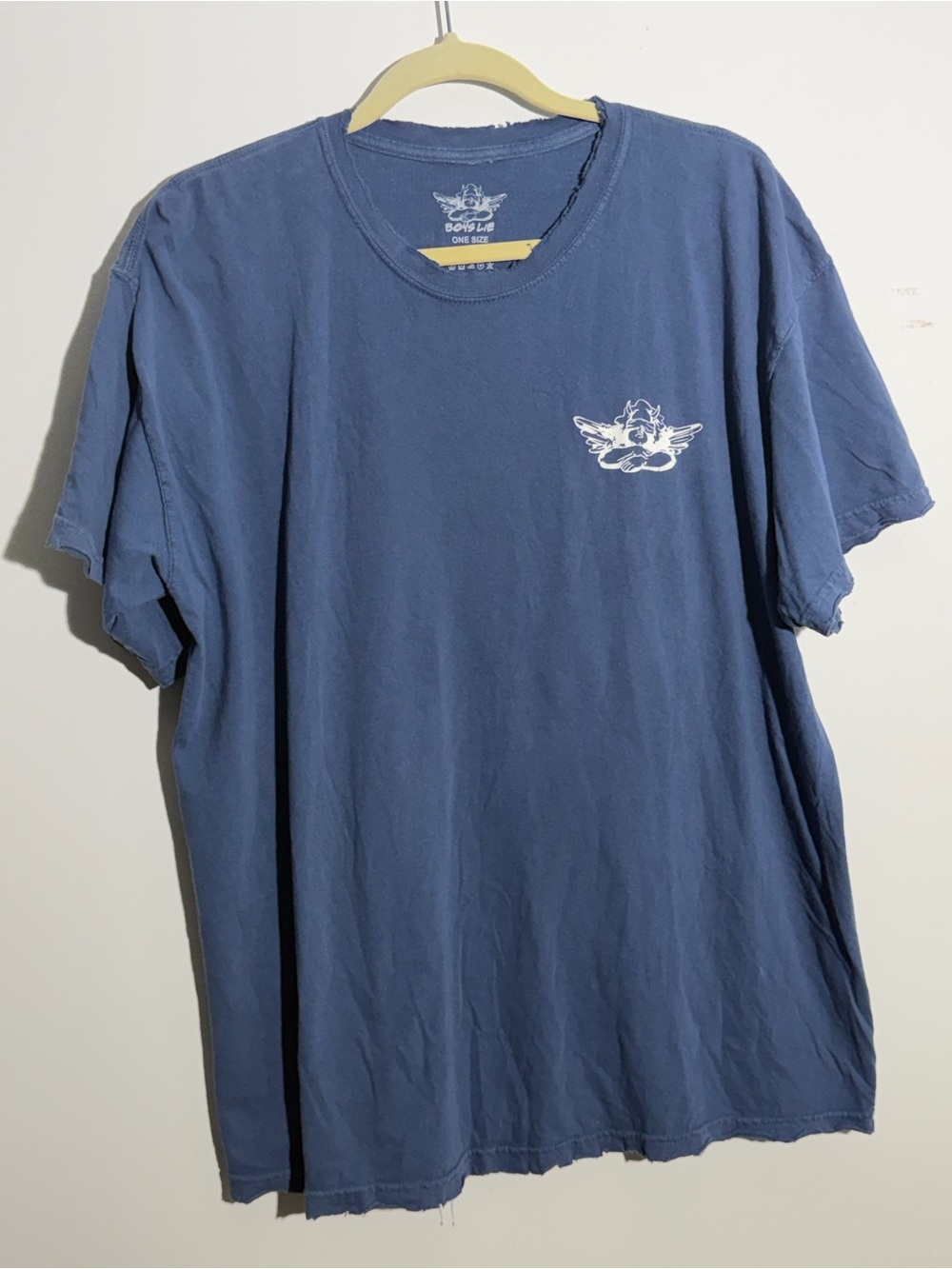 Boys Lie Washed Blue Short Sleeve Graphic Tee